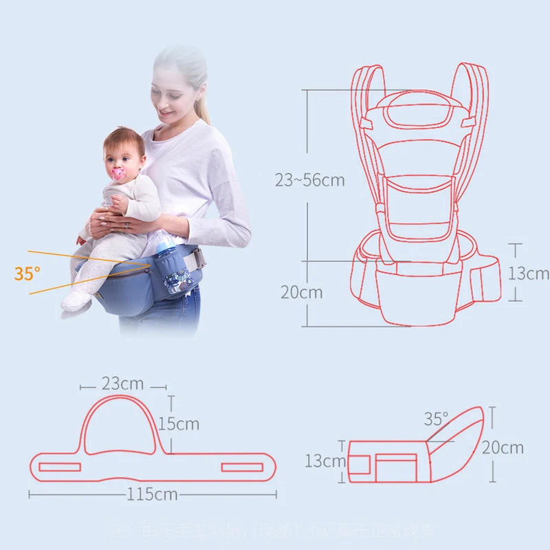 Hands-Free Baby Backpack – Ergonomic Hipseat Carrier