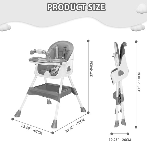 Foldable Baby High Chair – Safe, Comfy & Easy Mealtime